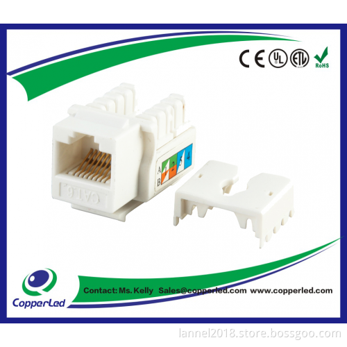 UTP Cat.6 Keystone jack 90 degree